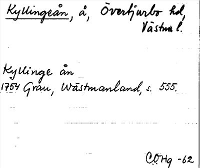 Bild på arkivkortet för arkivposten Kyllingeån