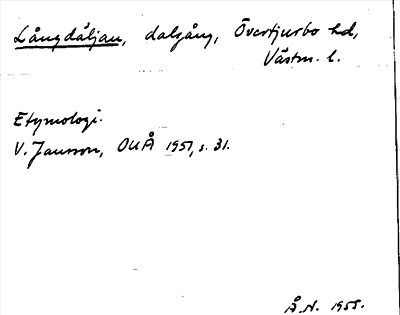 Bild på arkivkortet för arkivposten Långdäljan