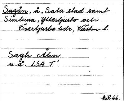 Bild på arkivkortet för arkivposten Sagån
