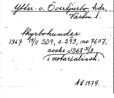 Bild på arkivkortet för arkivposten Yttertjurbo o. Övertjurbo