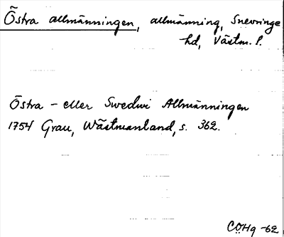 Bild på arkivkortet för arkivposten Östra allmänningen