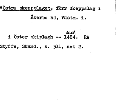 Bild på arkivkortet för arkivposten *Östra skeppslaget