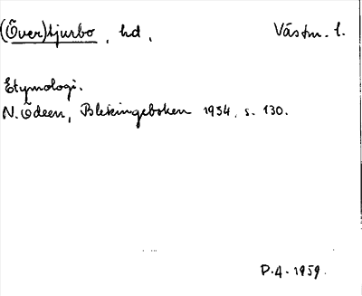 Bild på arkivkortet för arkivposten (Över)tjurbo