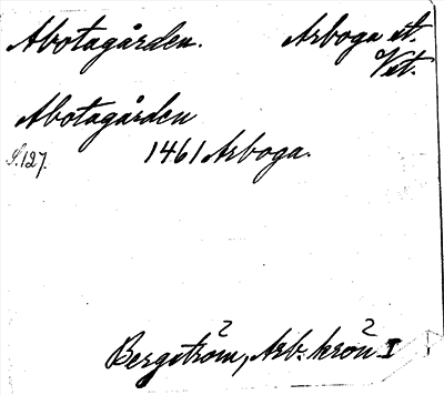 Bild på arkivkortet för arkivposten Abotagården