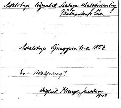 Bild på arkivkortet för arkivposten Adelstorp