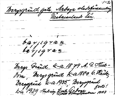 Bild på arkivkortet för arkivposten Bergsgränd