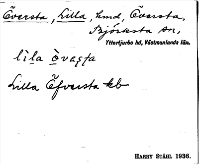 Bild på arkivkortet för arkivposten Översta, Lilla