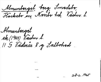 Bild på arkivkortet för arkivposten Almunberget