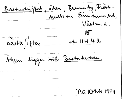 Bild på arkivkortet för arkivposten Bastuskiftet