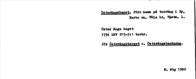 Bild på arkivkortet för arkivposten Österängshaget