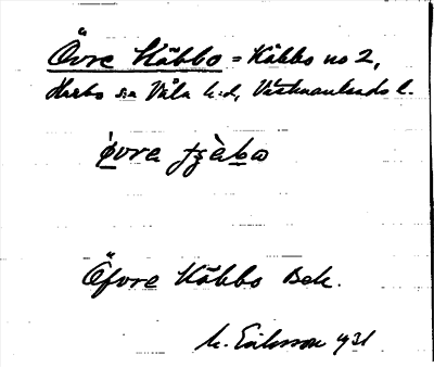 Bild på arkivkortet för arkivposten Övre Käbbo