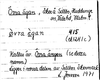 Bild på arkivkortet för arkivposten Övra ägan