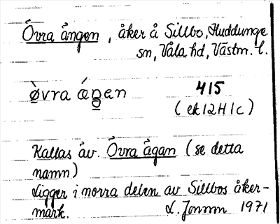 Bild på arkivkortet för arkivposten Övra ängen