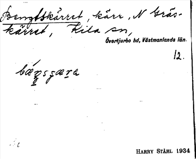 Bild på arkivkortet för arkivposten Bengtskärret
