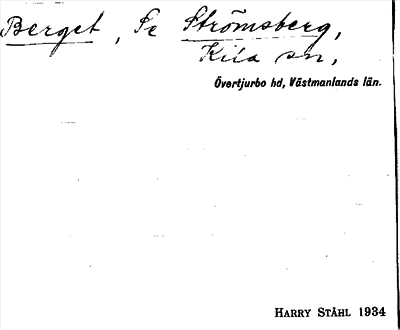 Bild på arkivkortet för arkivposten Berget, se Strömsberg