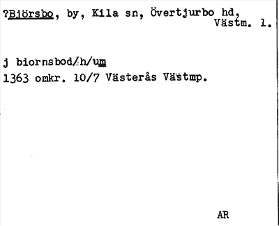 Bild på arkivkortet för arkivposten ?Björsbo