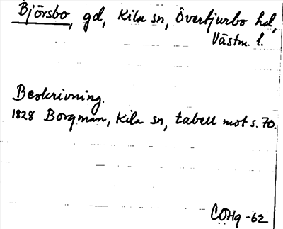 Bild på arkivkortet för arkivposten Björsbo