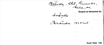 Bild på arkivkortet för arkivposten Brända