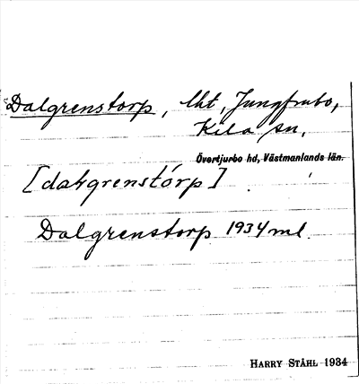 Bild på arkivkortet för arkivposten Dalgrenstorp