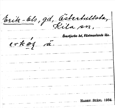 Bild på arkivkortet för arkivposten Erik-Ols