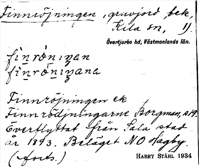 Bild på arkivkortet för arkivposten Finnröjningen