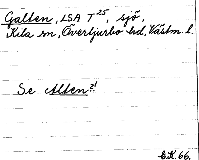 Bild på arkivkortet för arkivposten Galten, se Alten?!
