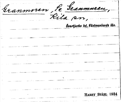 Bild på arkivkortet för arkivposten Granmoren, se Granmuren