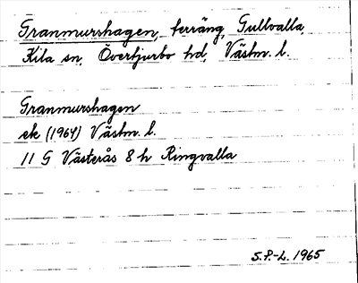 Bild på arkivkortet för arkivposten Granmurshagen