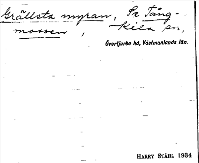 Bild på arkivkortet för arkivposten Grällsta myran, se Tångmossen