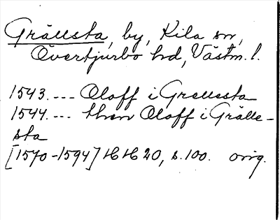 Bild på arkivkortet för arkivposten Grällsta