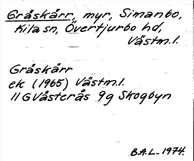 Bild på arkivkortet för arkivposten Gräskärr