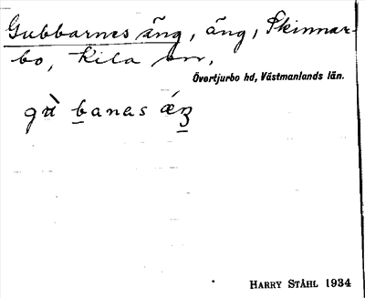 Bild på arkivkortet för arkivposten Gubbarnes äng