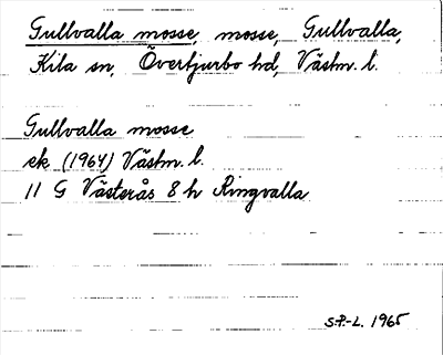 Bild på arkivkortet för arkivposten Gullvalla mosse