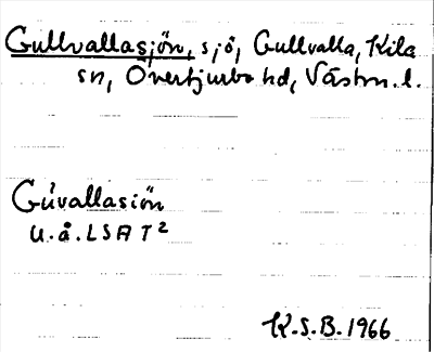 Bild på arkivkortet för arkivposten Gullvallasjön