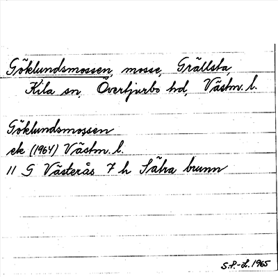 Bild på arkivkortet för arkivposten Göklundsmossen