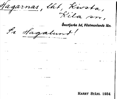 Bild på arkivkortet för arkivposten Hagarnas