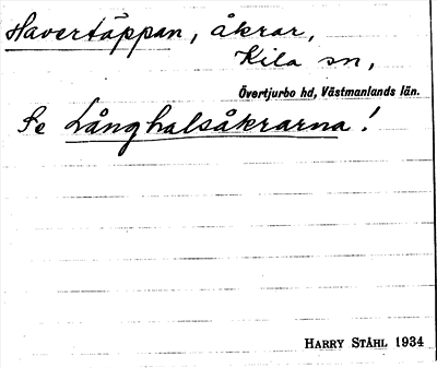Bild på arkivkortet för arkivposten Havertäppan, se Långhalsåkrarna