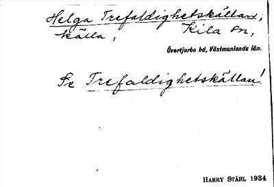 Bild på arkivkortet för arkivposten Helga Trefaldighetskällan, se Trefaldighetskällan
