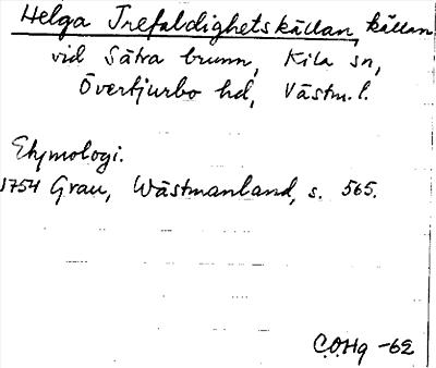 Bild på arkivkortet för arkivposten Helga Trefaldighetskällan