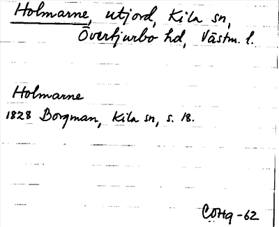 Bild på arkivkortet för arkivposten Holmarne