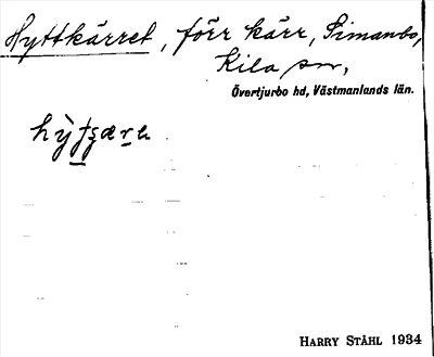 Bild på arkivkortet för arkivposten Hyttkärret