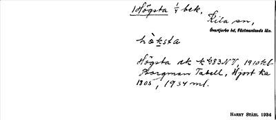 Bild på arkivkortet för arkivposten Högsta