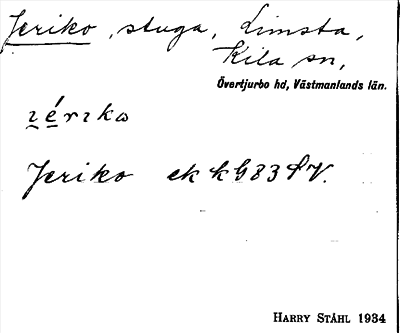 Bild på arkivkortet för arkivposten Jeriko