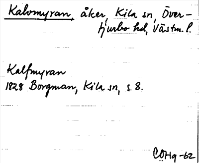 Bild på arkivkortet för arkivposten Kalvmyran