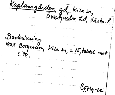 Bild på arkivkortet för arkivposten Kaplansgården