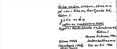 Bild på arkivkortet för arkivposten Kila män