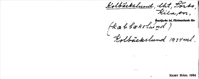 Bild på arkivkortet för arkivposten Kolbäckslund