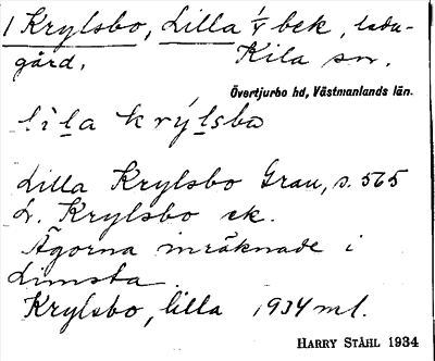 Bild på arkivkortet för arkivposten Krylsbo, Lilla