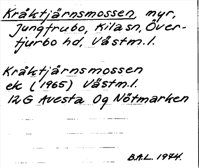 Bild på arkivkortet för arkivposten Kråktjärnsmossen