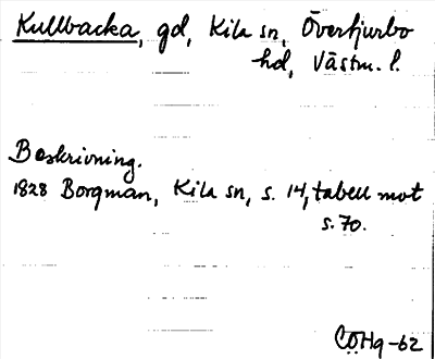 Bild på arkivkortet för arkivposten Kullbacka